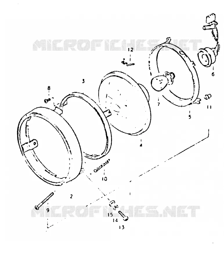 PHARE Suzuki MOTO 400 DR 1980  DR400ST(T/X)