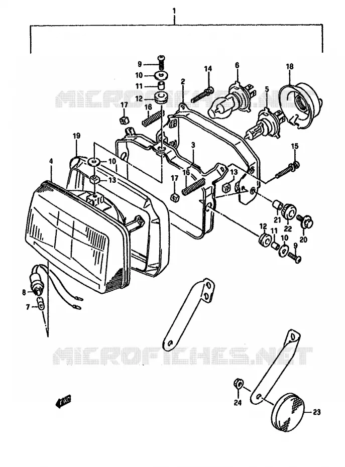 PHARE Suzuki MOTO 750 DR 1989  DR750SK(J/K)