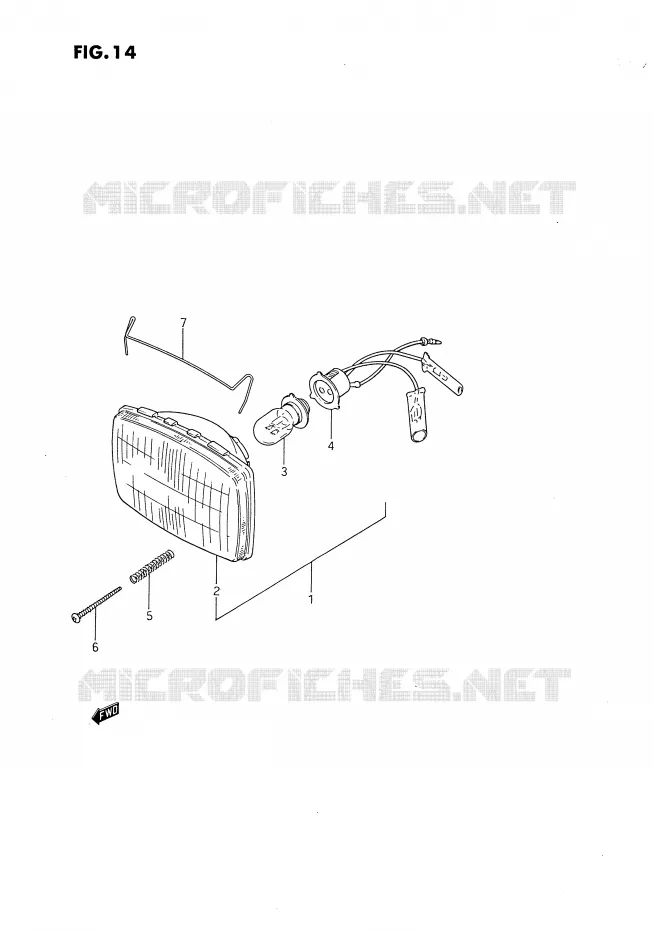 PHARE Suzuki MOTO 80 DS 1987  DS80H(E3)