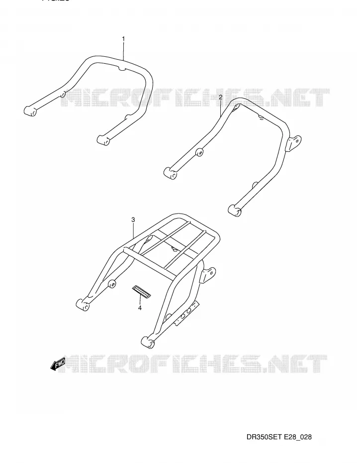 POIGNEE ARRIERE Suzuki MOTO 350 DR 1992  DR350SN(E28)