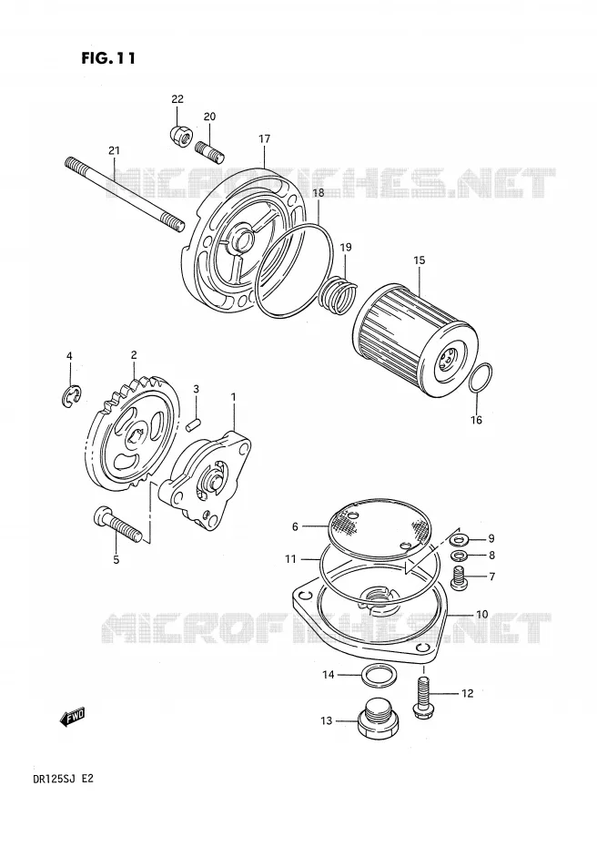 POMPE A HUILE Suzuki MOTO 125 DR 1988  DR125SJ(E2)