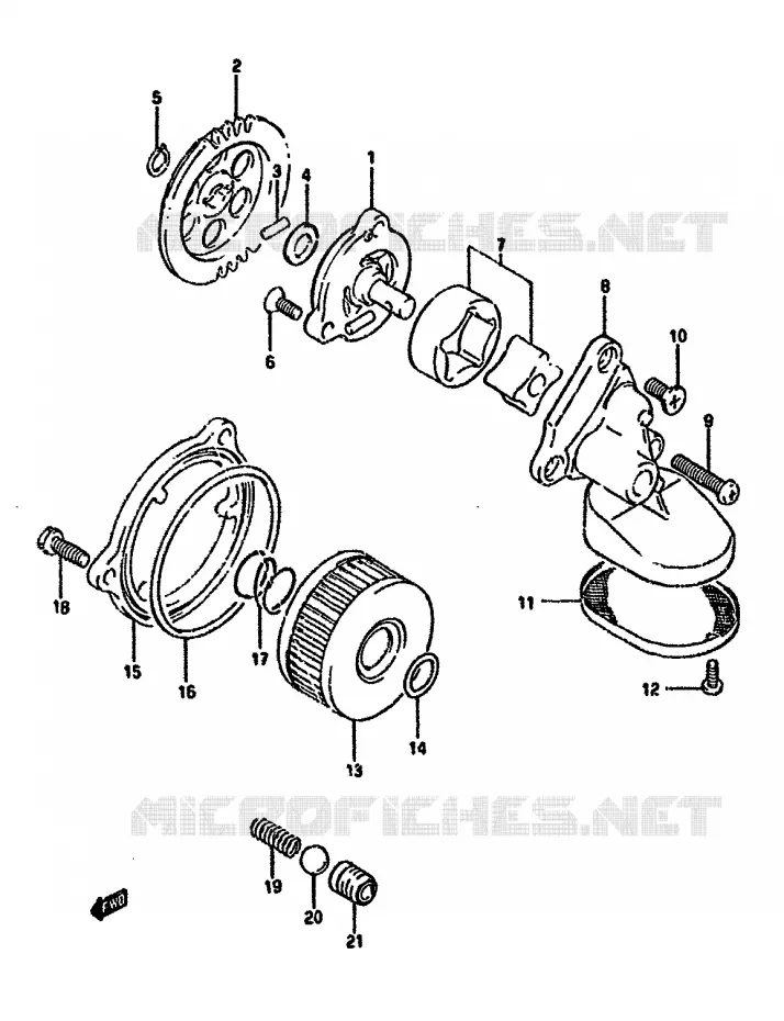 POMPE A HUILE Suzuki MOTO 350 DR 1992  DR350SHN(L/M/N/P/R)