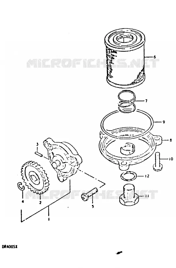 POMPE A HUILE Suzuki MOTO 400 DR 1980  DR400ST(T/X)