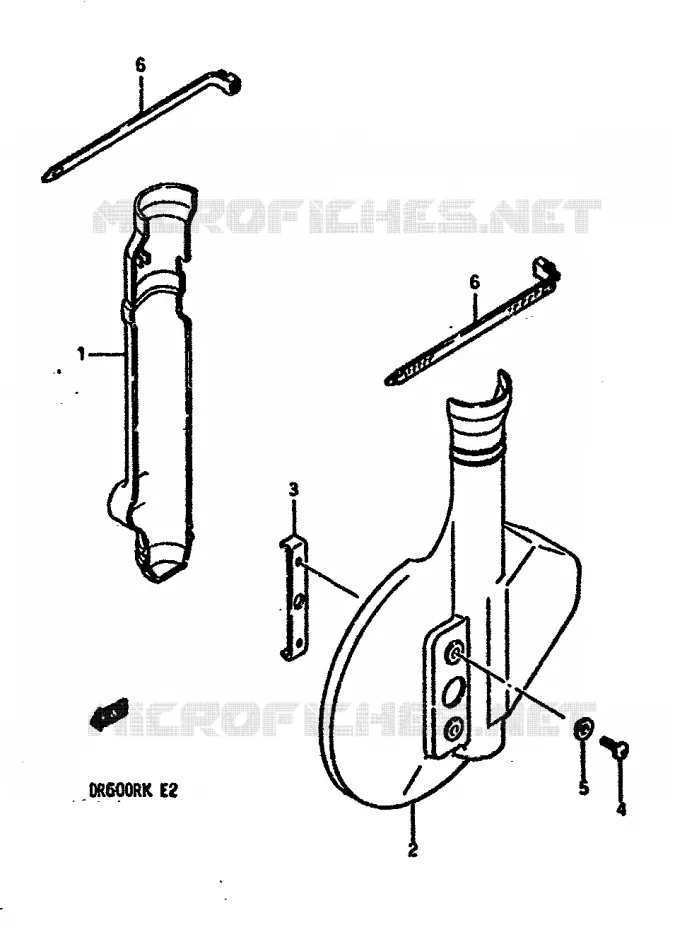 PROTECTIONS DE FOURCHE (MODELE G) Suzuki MOTO 600 DR 1987  DR600RH(E2)