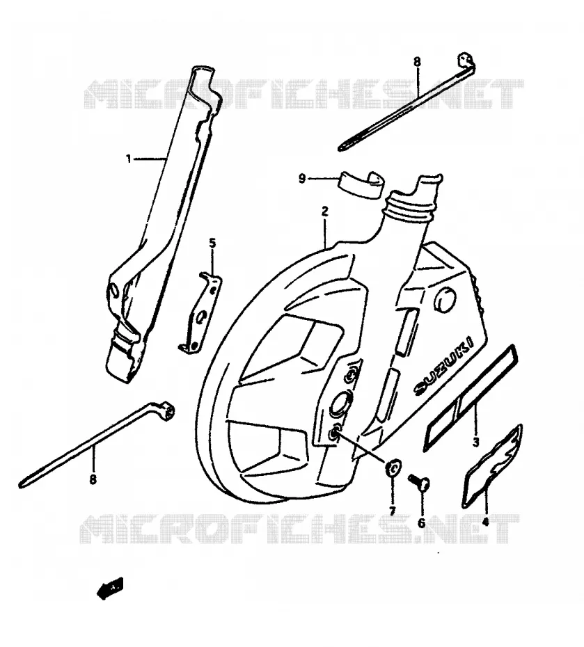 PROTECTIONS DE FOURCHE Suzuki MOTO 650 DR 1990  DR650RSUL(L/M)