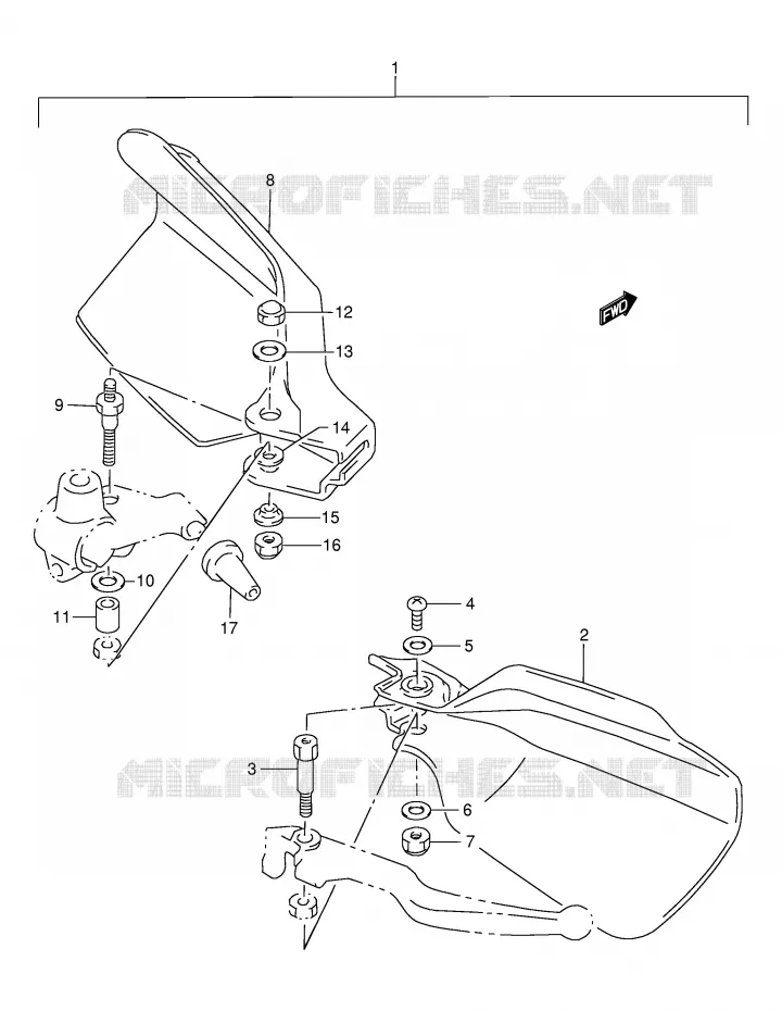 PROTEGES MAINS (MODELE K1 E24/MODELE K2 P9 OPT) Suzuki MOTO 200 DR 2002  DR200SEK2(E24)