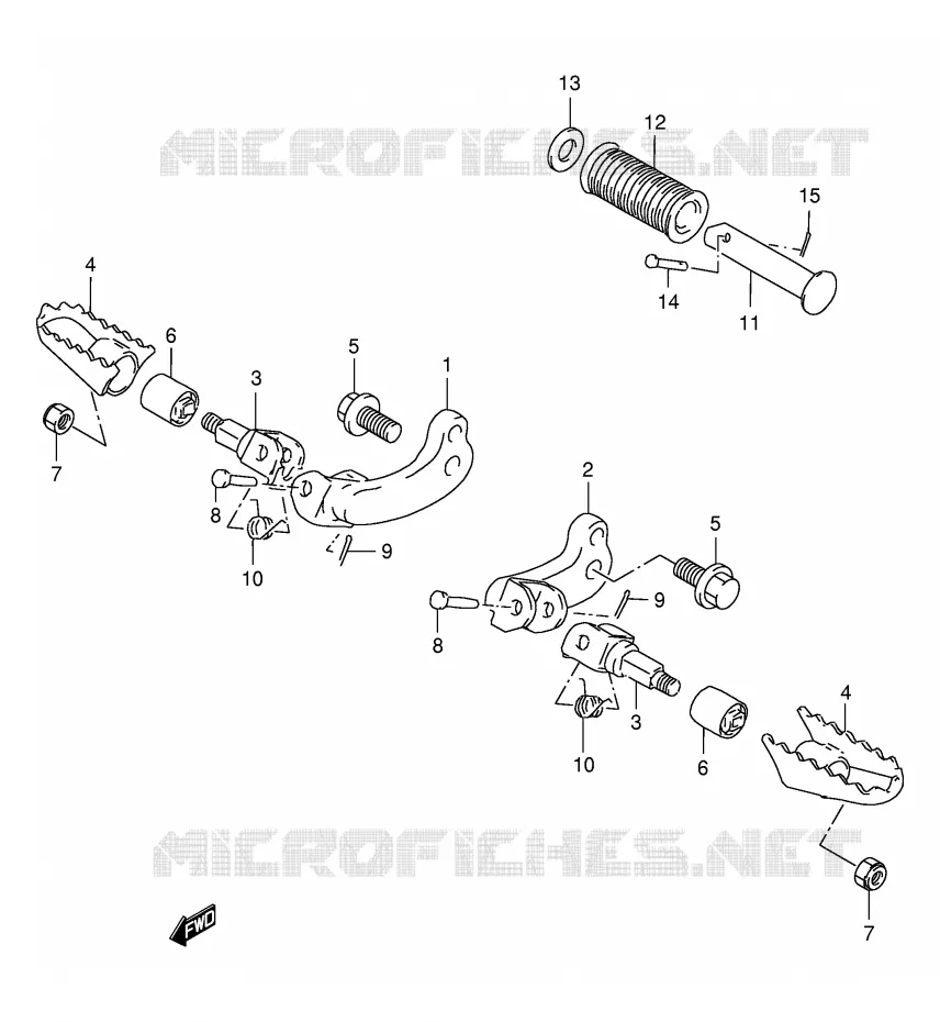REPOSE PIED Suzuki MOTO 125 DR 1998  DR125SEW(E4)