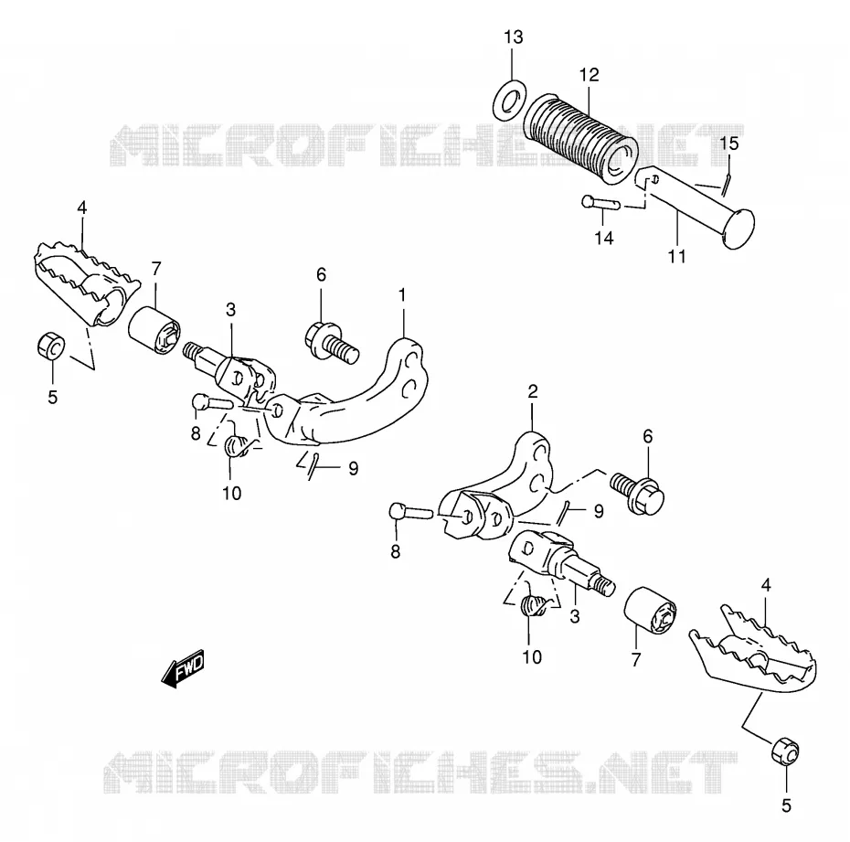 REPOSE PIED Suzuki MOTO 200 DR 2000  DR200SEY(E24)
