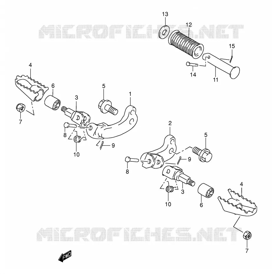 REPOSE PIED Suzuki MOTO 200 DR 2002  DR200SEK2(E3/E28)
