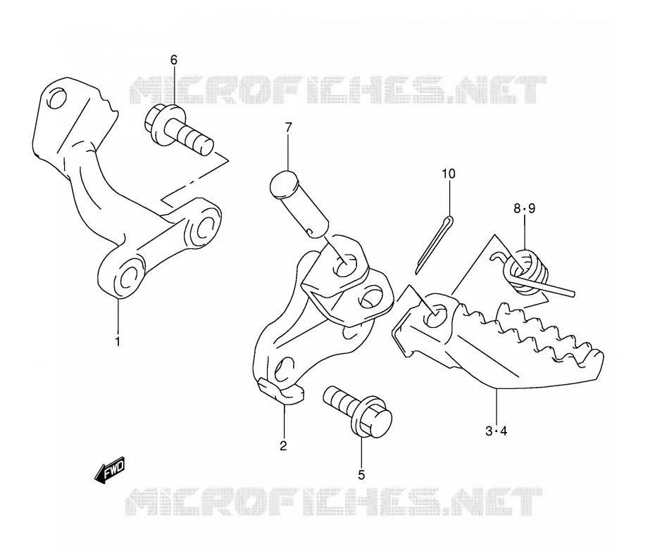 REPOSE PIED Suzuki MOTO 350 DR 1992  DR350N(E3)