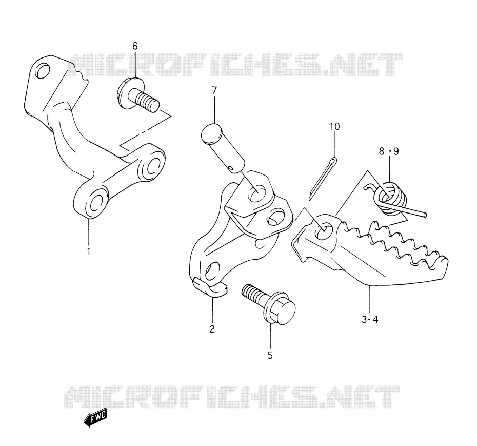 REPOSE PIED Suzuki MOTO 350 DR 1993  DR350P(E28)
