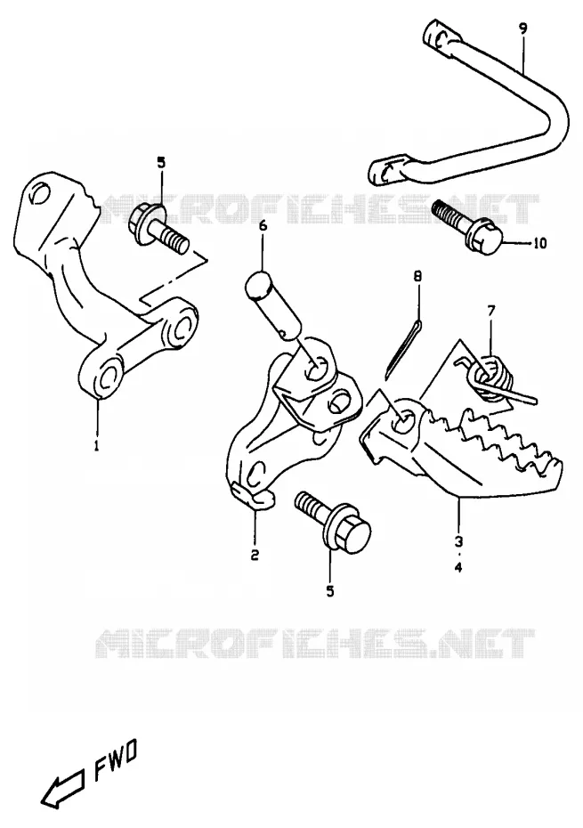 REPOSE PIED Suzuki MOTO 350 DR 1997  DR350V(V/W/X)