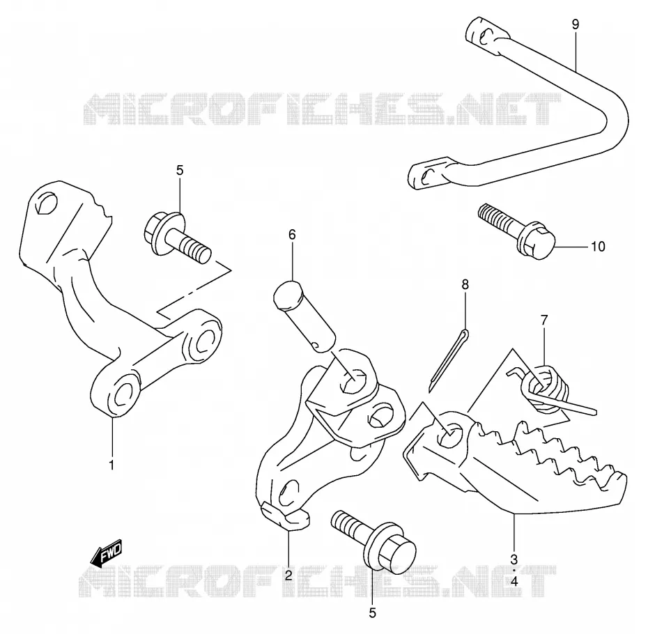 REPOSE PIED Suzuki MOTO 350 DR 1998  DR350W(E1)