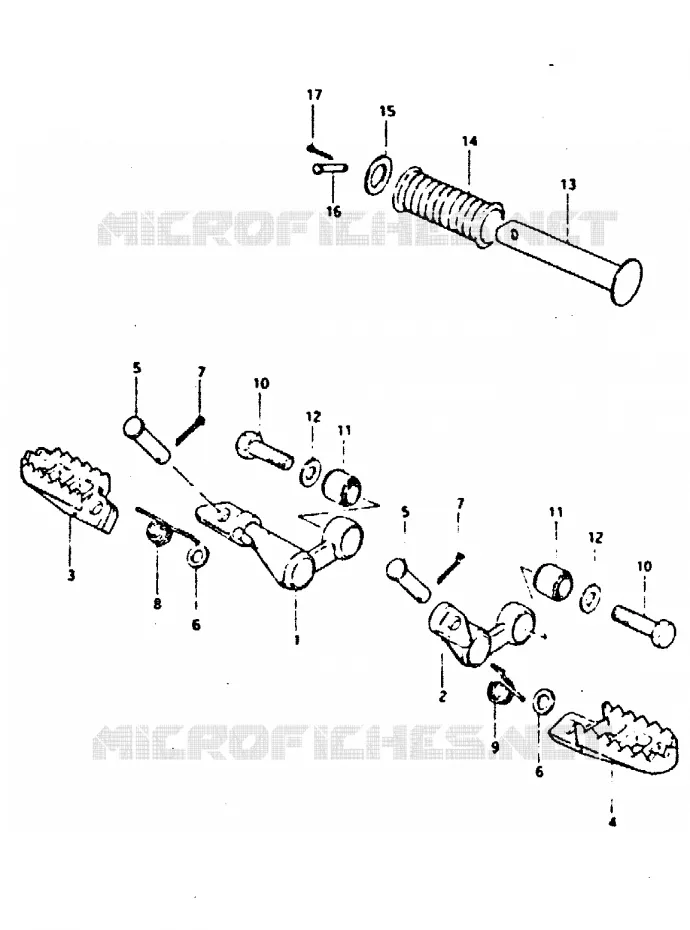 REPOSE PIED Suzuki MOTO 400 DR 1980  DR400ST(T/X)