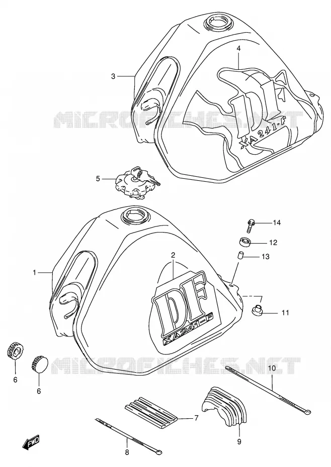 RESERVOIR D'ESSENCE (MODELE Y) Suzuki MOTO 125 DF 1999  DF125EX(E4)