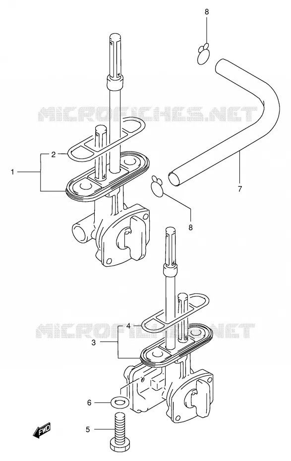 ROBINET D'ESSENCE Suzuki MOTO 200 DR 1998  DR200SEW(E24)