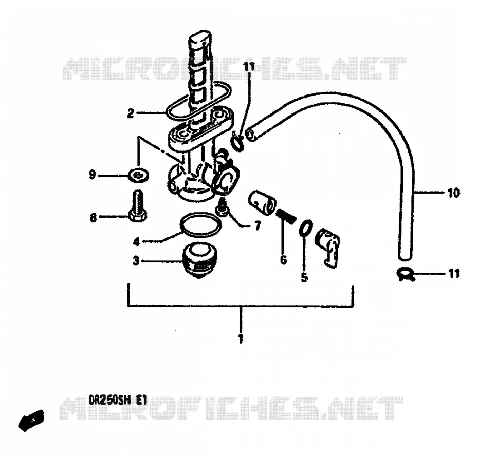ROBINET D'ESSENCE Suzuki MOTO 250 DR 1986  DR250SG(E/F/G/H)