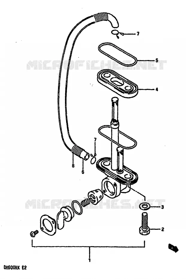 ROBINET D'ESSENCE Suzuki MOTO 600 DR 1987  DR600RH(E2)