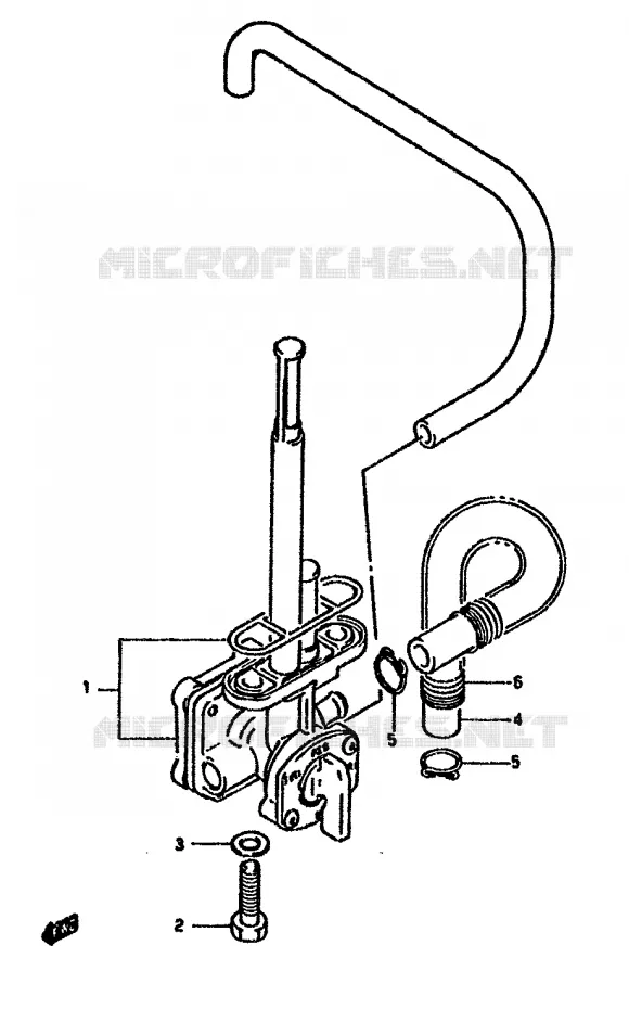 ROBINET D'ESSENCE Suzuki MOTO 650 DR 1993  DR650RP(N/P/R)