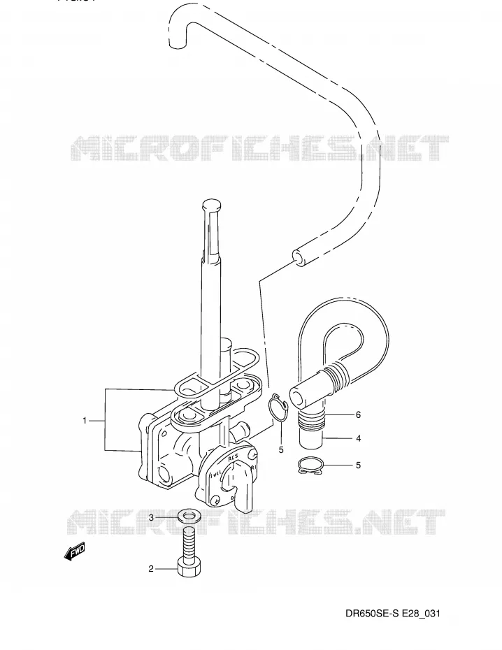 ROBINET D'ESSENCE Suzuki MOTO 650 DR 1995  DR650SES(E28)