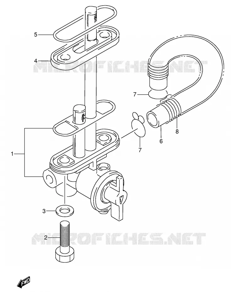 ROBINET D'ESSENCE Suzuki MOTO 650 DR 1996  DR650RSEUT(E4)