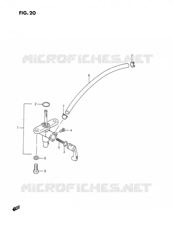 ROBINET D'ESSENCE Suzuki MOTO 80 DS 1987  DS80H(E24)