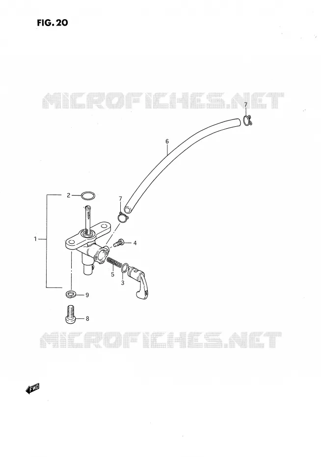 ROBINET D'ESSENCE Suzuki MOTO 80 DS 1988  DS80J(E3)