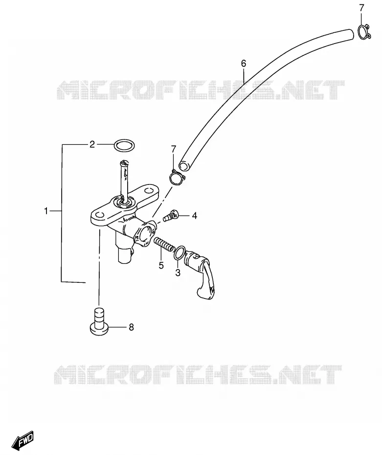 ROBINET D'ESSENCE Suzuki MOTO 80 DS 2000  DS80Y(E3/E28)