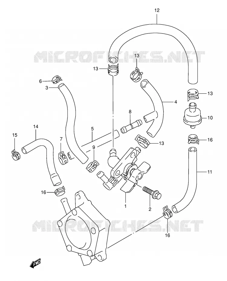 ROBINET D'ESSENCE Suzuki MOTO 800 DR 1994  DR800SUR