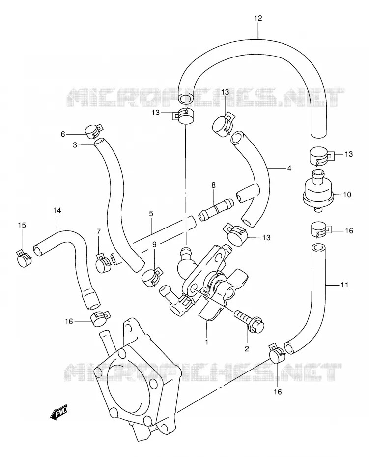 ROBINET D'ESSENCE Suzuki MOTO 800 DR 1997  DR800SV(E4)