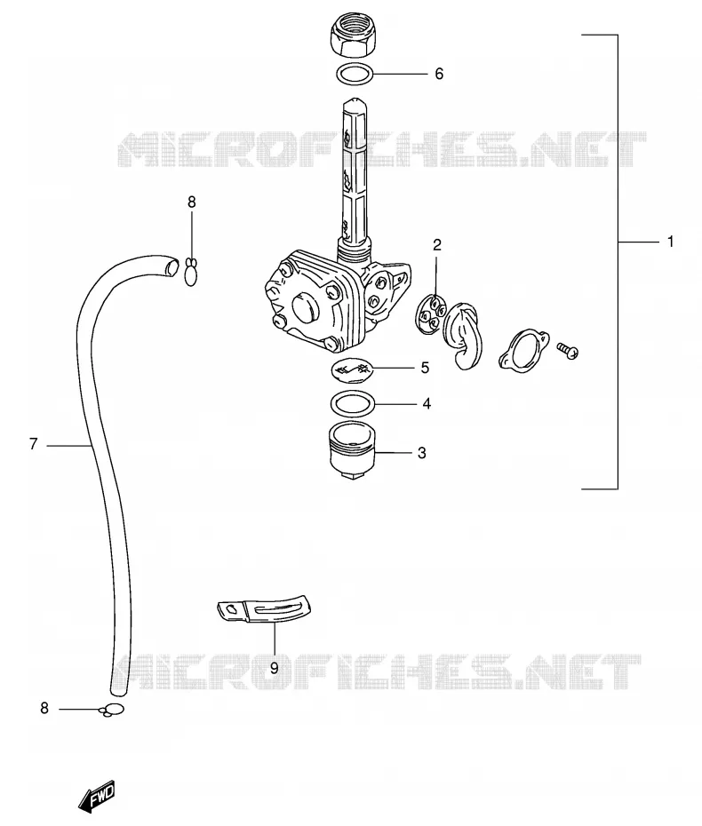 ROBINET D'ESSENCE Suzuki SCOOTER 50 FM 1994  FM50AR(E20)