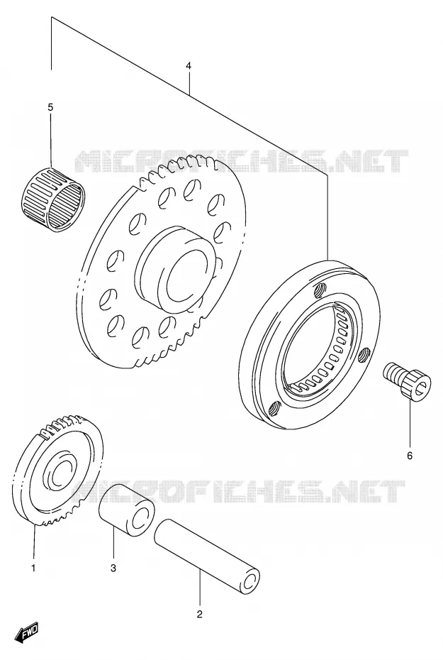 ROUE LIBRE DE DEMARREUR Suzuki MOTO 200 DR 1998  DR200SEW(E24)