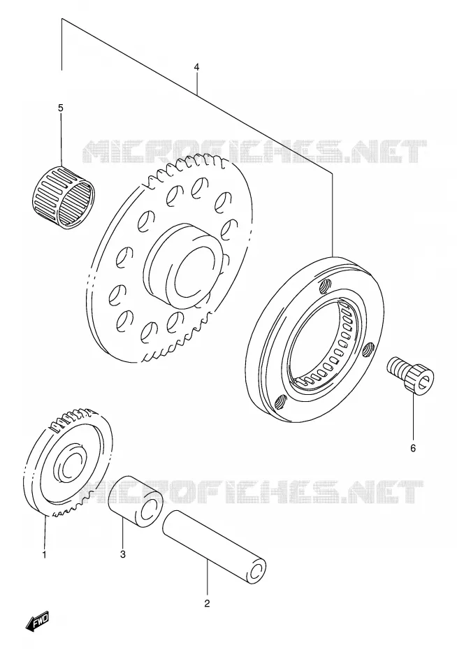 ROUE LIBRE DE DEMARREUR Suzuki MOTO 200 DR 2001  DR200SEK1(E24)