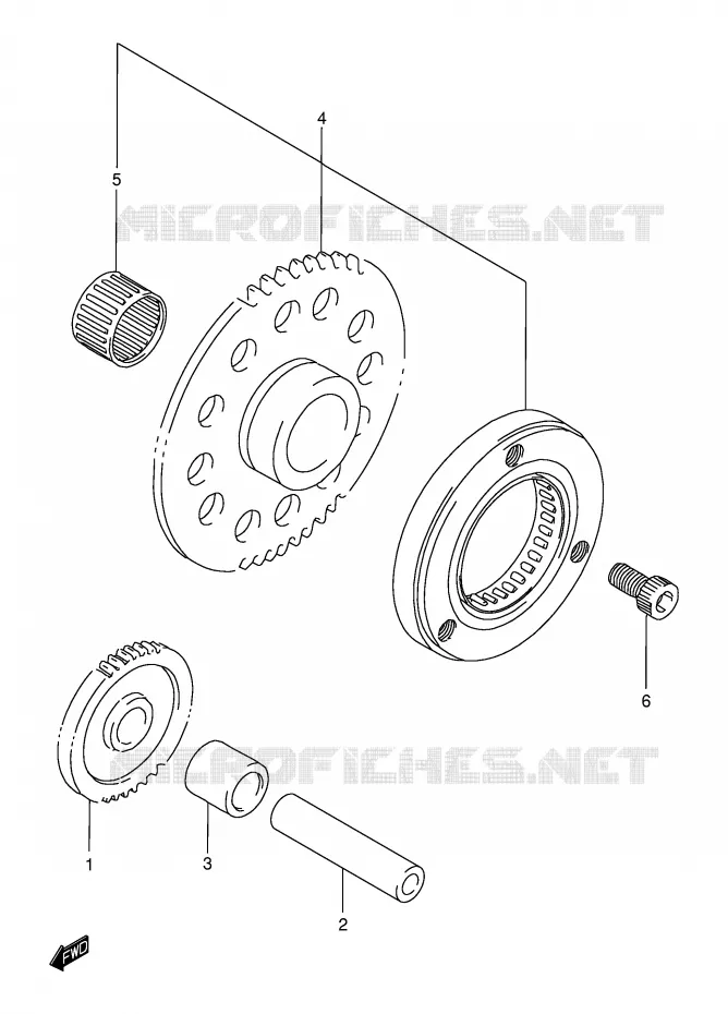 ROUE LIBRE DE DEMARREUR Suzuki MOTO 200 DR 2003  DR200SEK3(E3/E28)