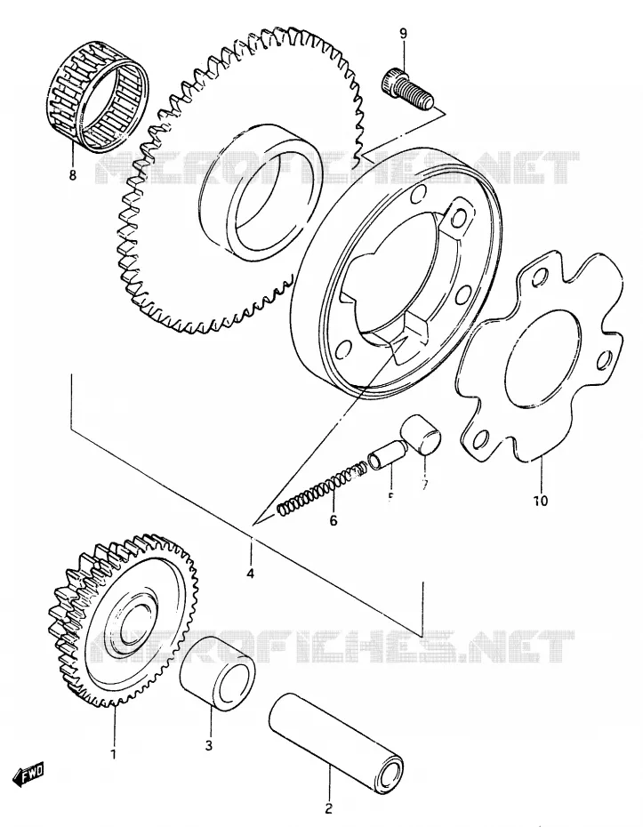 ROUE LIBRE DE DEMARREUR Suzuki SCOOTER 125 CS 1983  CS125D