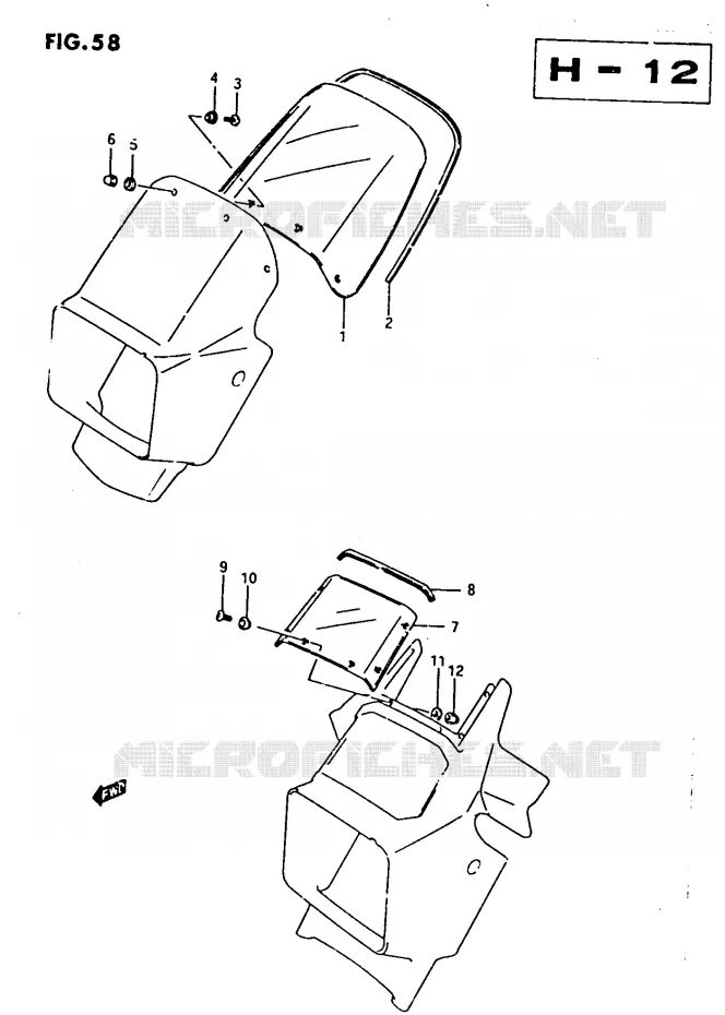 SAUT DE VENT (DR500RG/RH) Suzuki MOTO 500 DR 1986  DR500RG(G/H/J)