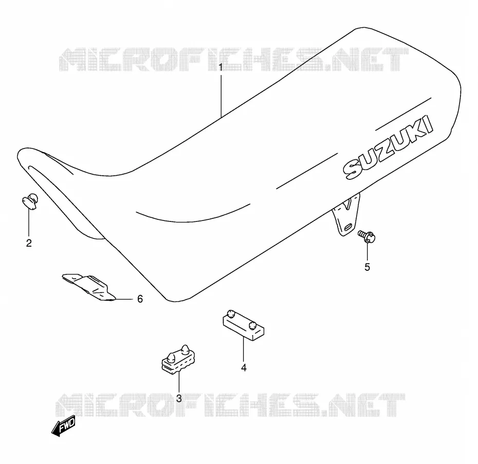 SELLE (MODELE W/X/Y) Suzuki MOTO 125 DR 1994  DR125SER(E4)