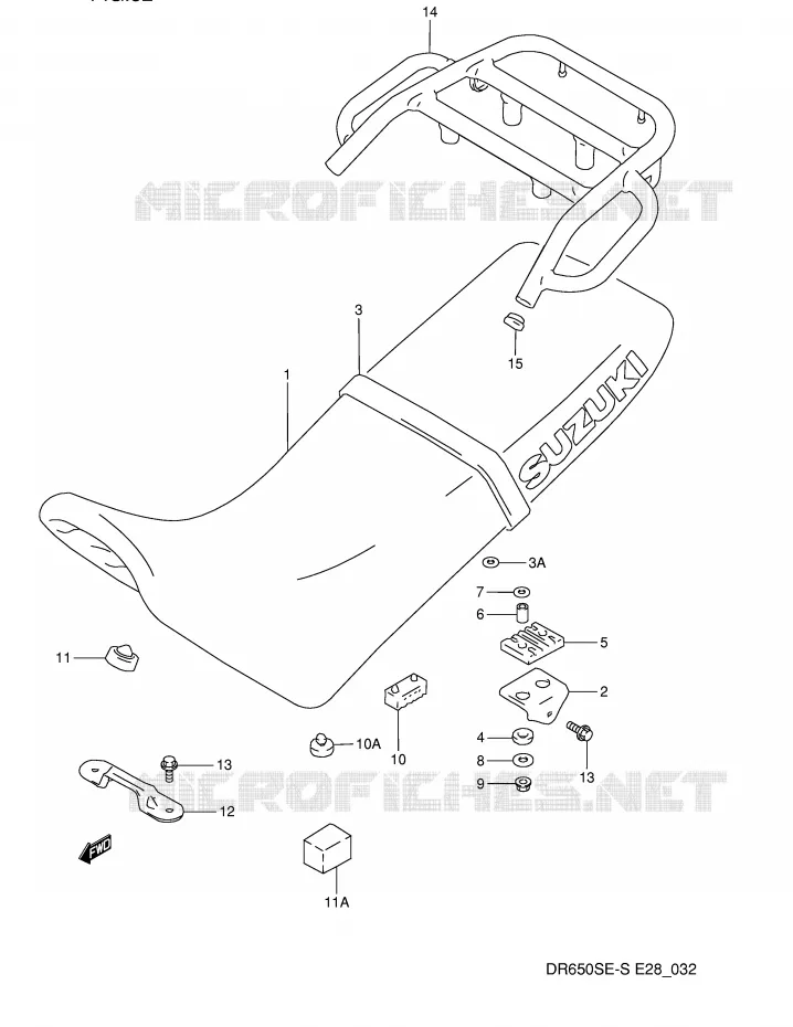 SELLE Suzuki MOTO 650 DR 1994  DR650SER(E28)