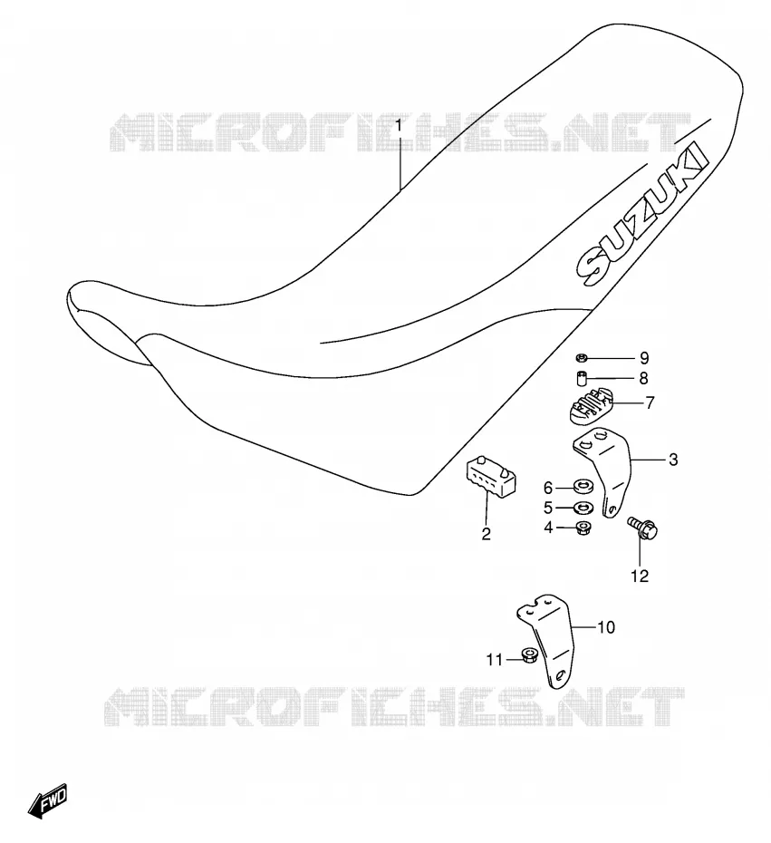 SELLE Suzuki MOTO 650 DR 1999  DR650SEUX(E4)