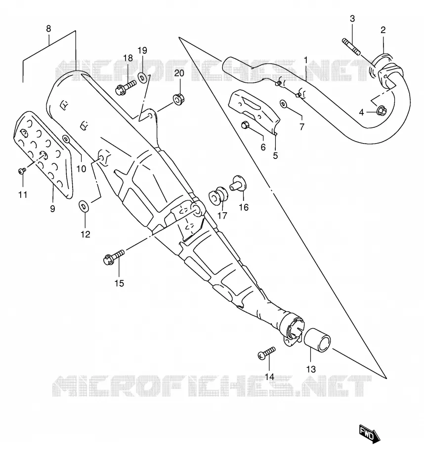 SILENCIEUX Suzuki MOTO 200 DR 2000  DR200SEY(E24)