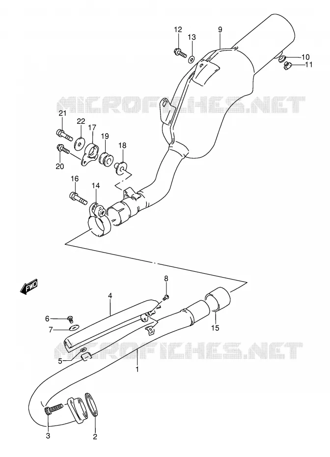 SILENCIEUX Suzuki MOTO 350 DR 1994  DR350R(E3)