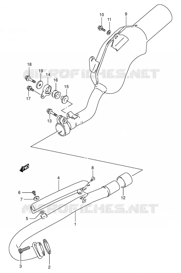 SILENCIEUX Suzuki MOTO 350 DR 1994  DR350SER(E2)