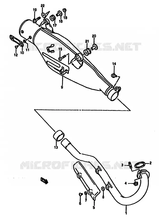 SILENCIEUX Suzuki MOTO 650 DR 1993  DR650RUP(N/P/R)