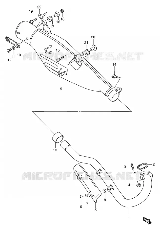 SILENCIEUX Suzuki MOTO 650 DR 1995  DR650RES(E2)