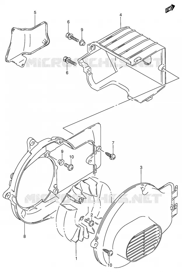 VENTILATEUR DE REFROIDISSEMENT Suzuki SCOOTER 100 ADDRESS 2000  AG100Y(E71)