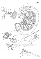 ROUE ARRIERE pour Suzuki TS-ER 125 1998