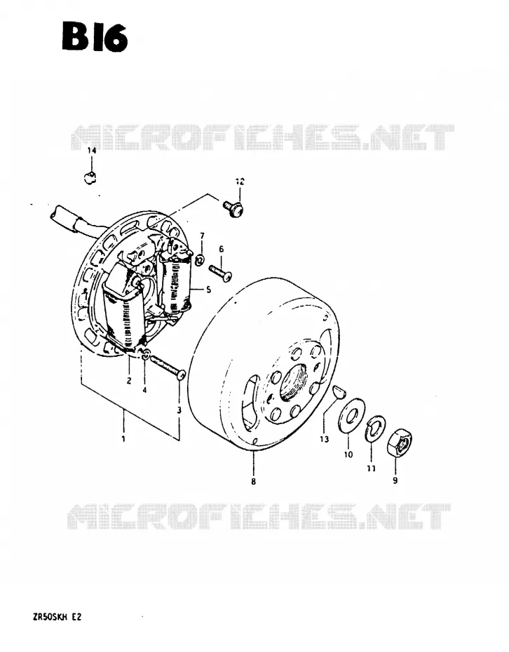 ALLUMAGE ROTOR - STATOR Suzuki MOTO 50 ZR 1984  ZR50SKE(E/H)