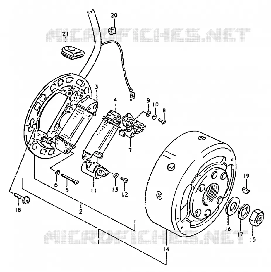 ALLUMAGE ROTOR - STATOR Suzuki MOTO 50 ZR 1999  ZR50KEX(X)