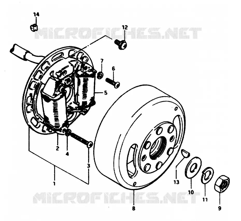 ALLUMAGE ROTOR - STATOR Suzuki MOTO 50 ZR 1999  ZR50SLKX