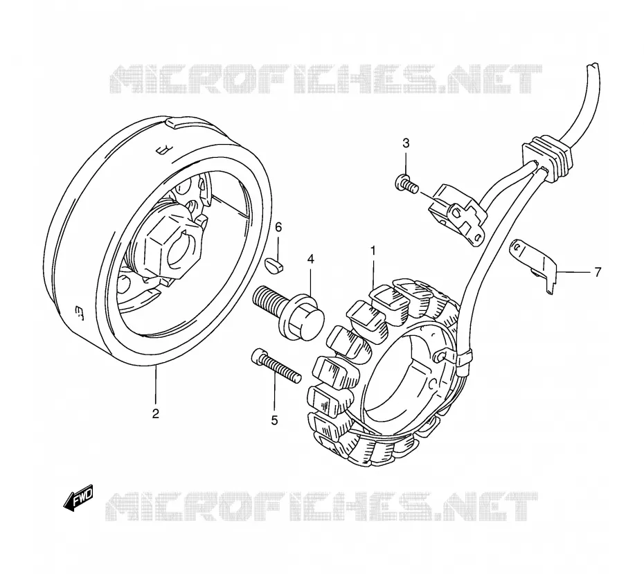 ALLUMAGE ROTOR - STATOR Suzuki MOTO 650 FREEWIND 1999  XF650X(E2)